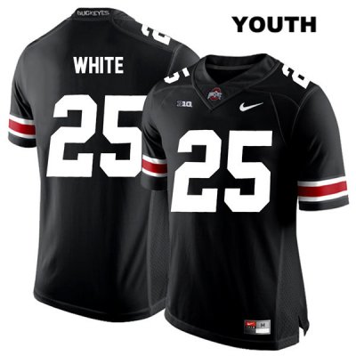 Youth NCAA Ohio State Buckeyes Brendon White #25 College Stitched Authentic Nike White Number Black Football Jersey VV20U63YF